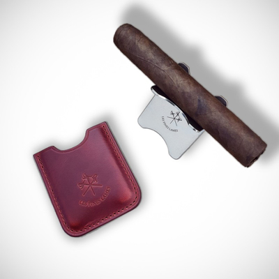 Подставка под сигару Cherry Red Leather Cigar Stand (Красная) вид 1